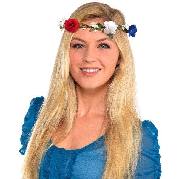 Patriotic Red White and Blue Grapevine Headband
