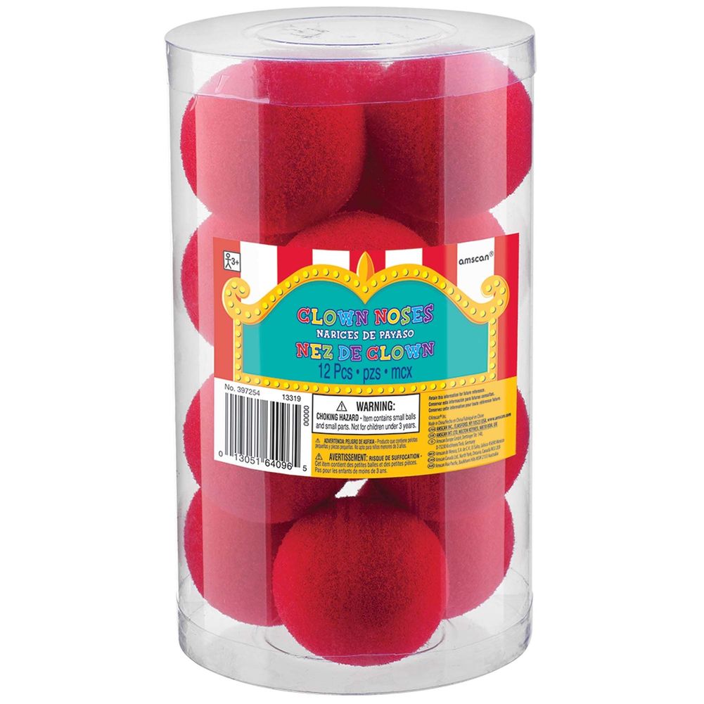 Red Clown Noses (12ct)