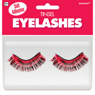 Red Tinsel Eyelashes