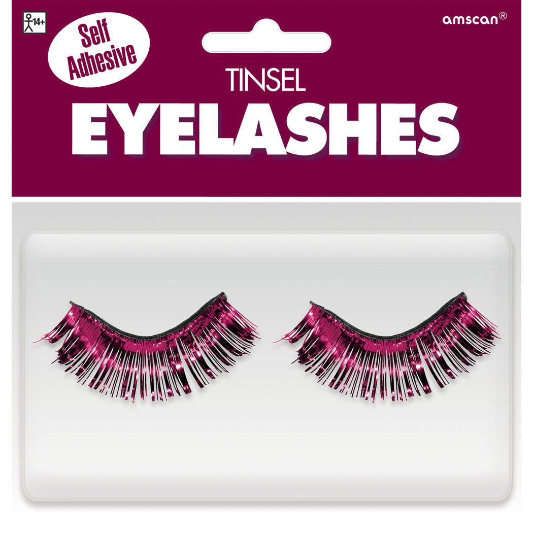 Burgundy Tinsel Eyelashes