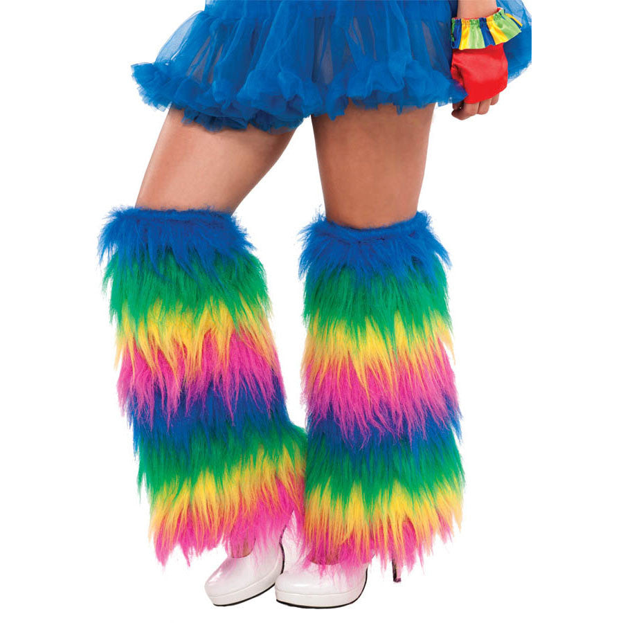 Rainbow Plush Leg Warmers