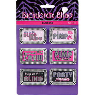 Bachelorette Party Bling Buttons