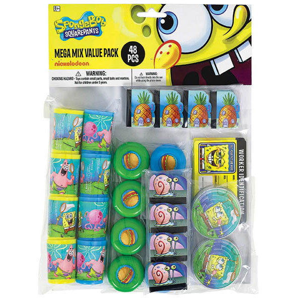 SpongeBob SquarePants Favor Pack (48 Pieces)