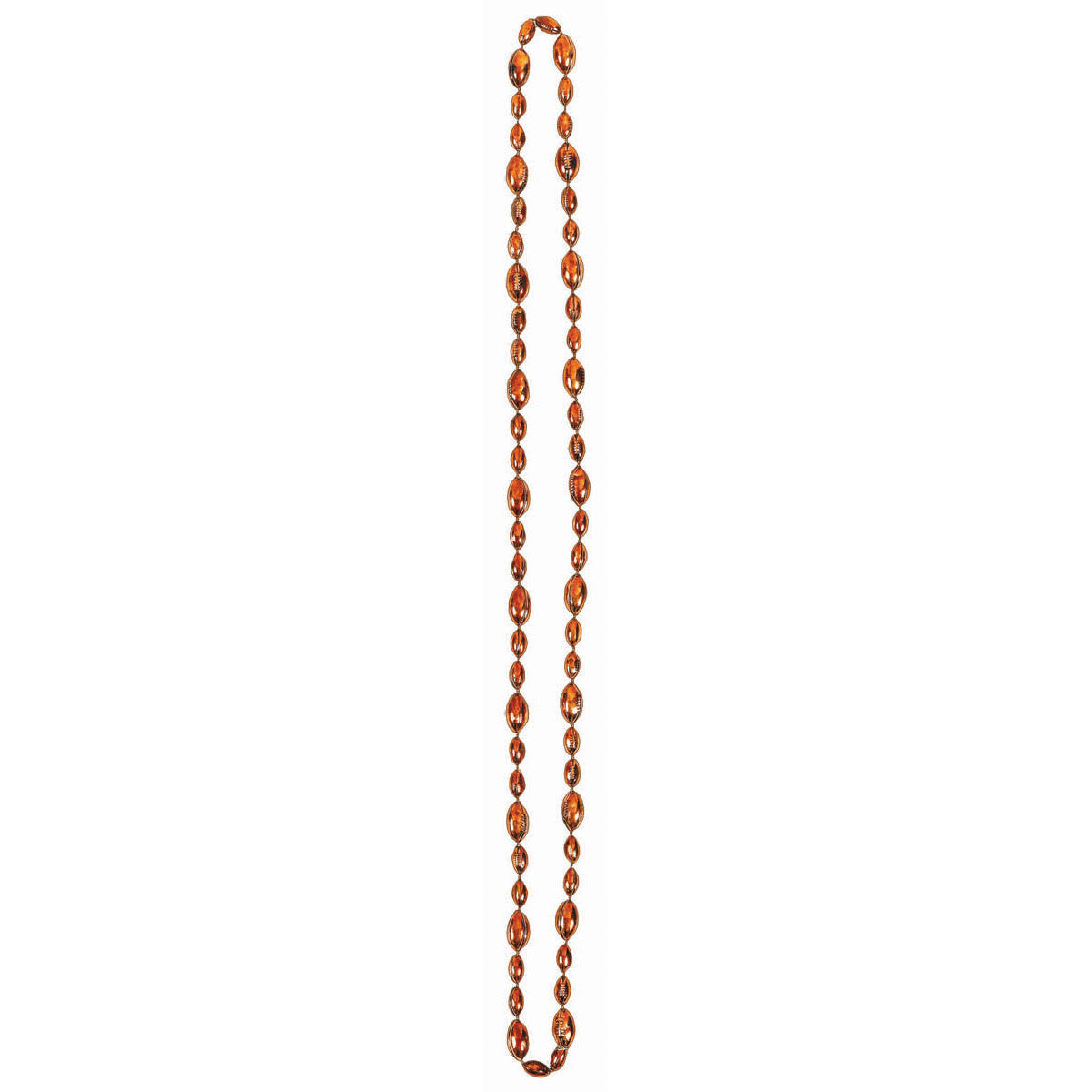 Brown Beaded Football Necklace