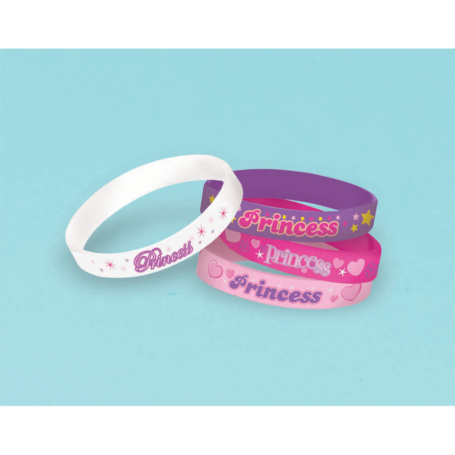 Princess Rubber Bracelets (4ct)