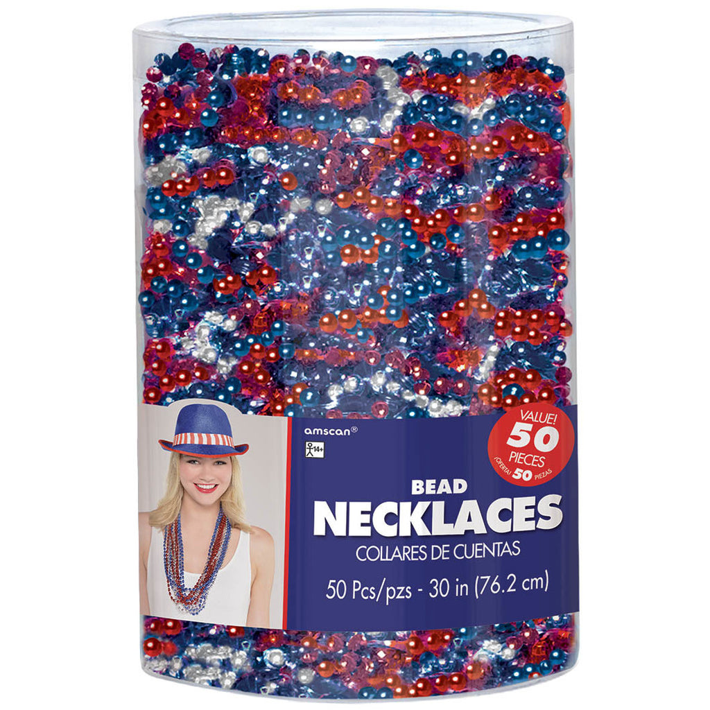 Patriotic Metallic Beads