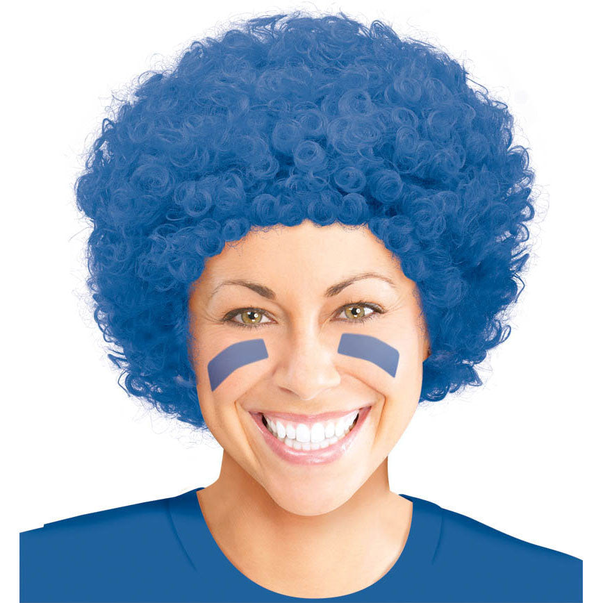 Blue Afro Curly Wig