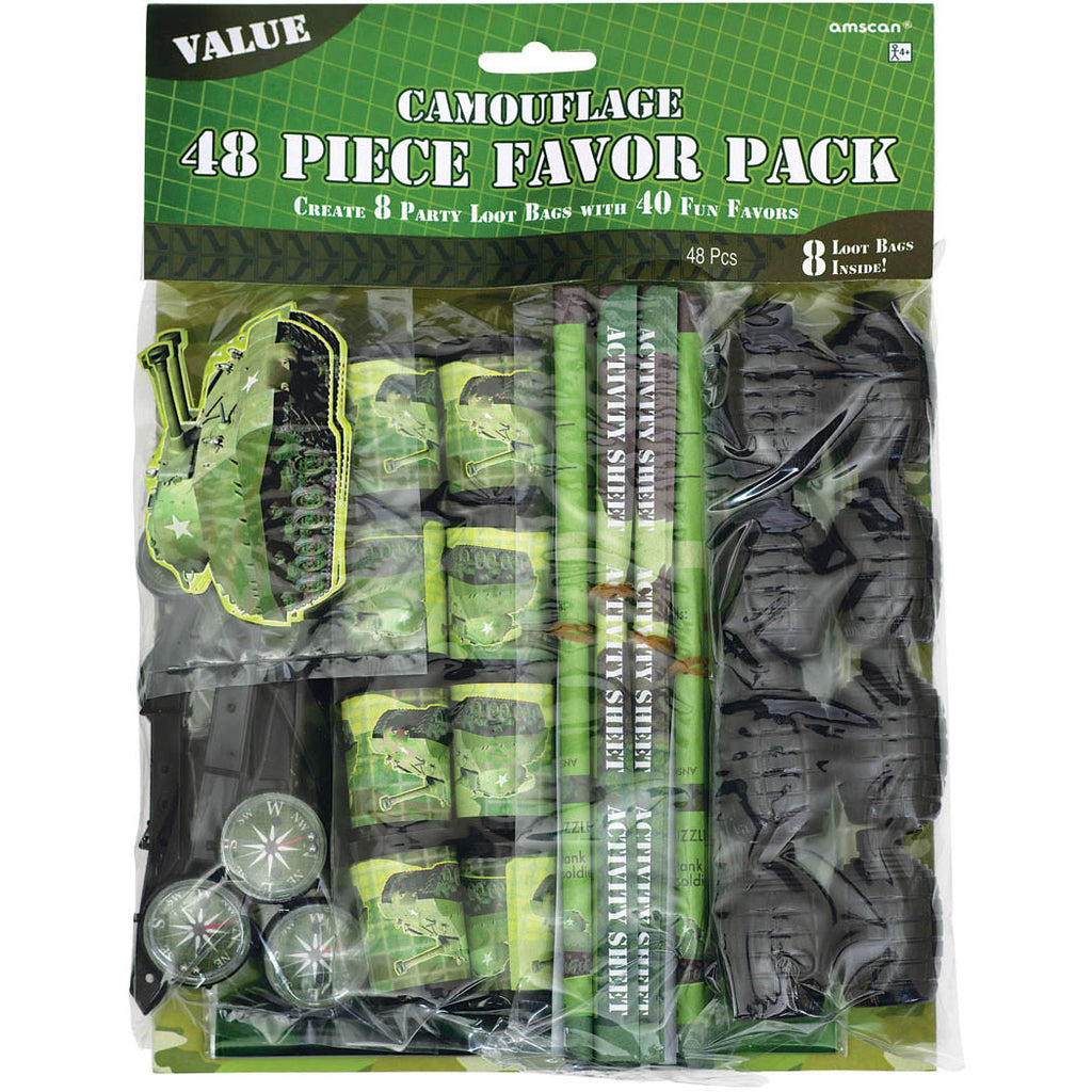 Camouflage Favor Pack (48 Pieces)