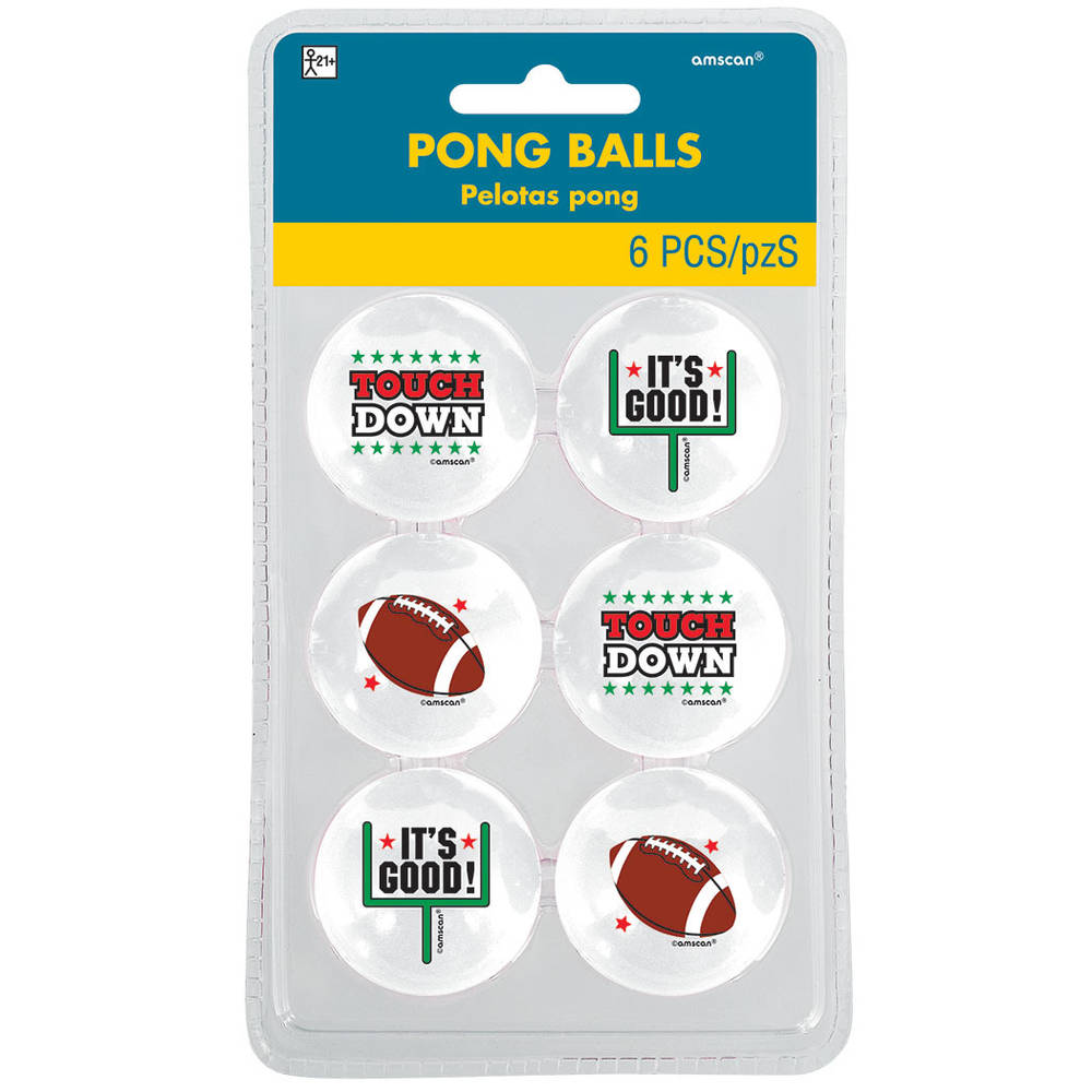 Football Pong Balls (6ct)