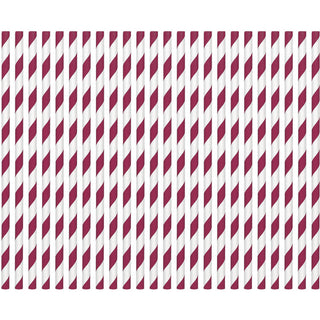 Berry Striped Straws Paper 80 ct