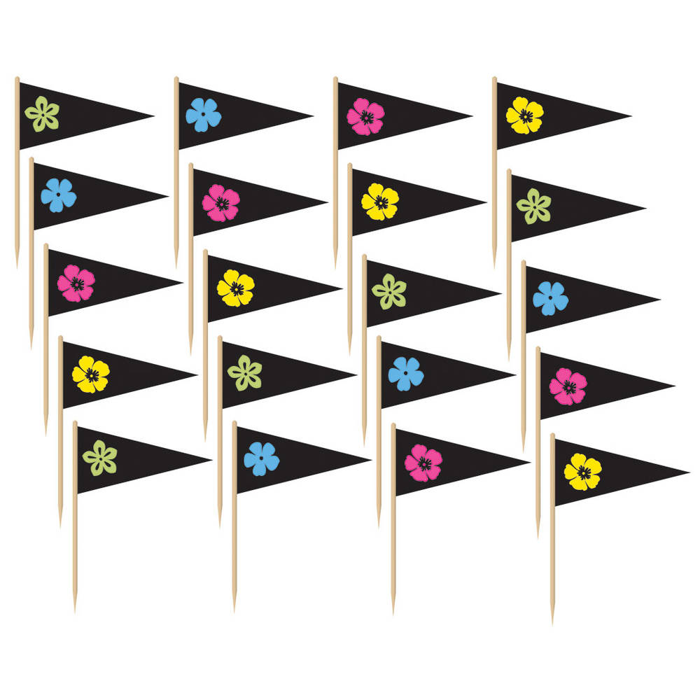 Neon Paradise Pennant Flag Picks (36ct)