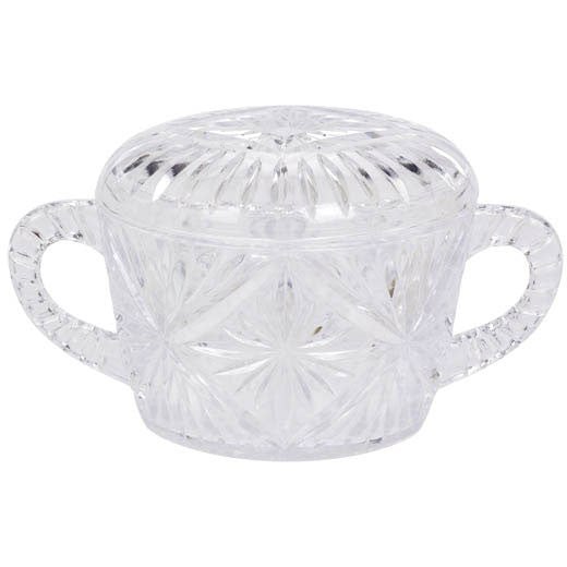 Crystal Cut Sugar Holder with Lid