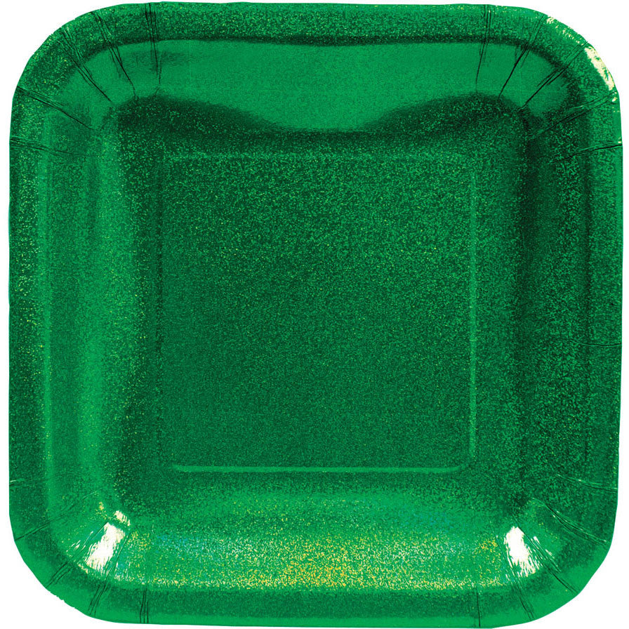 Glitz Green Dessert Plates (8ct)