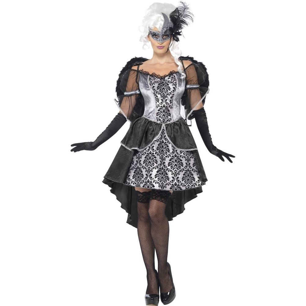 Dark Angel Masquerade Costume with Dress and Wings