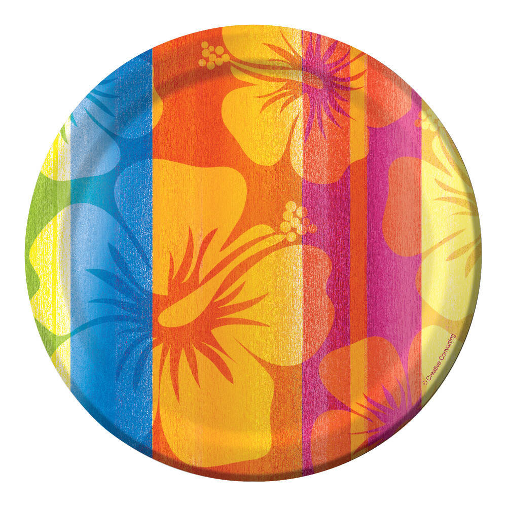 Sunset Stripes Paper Dessert Plates (8 ct)