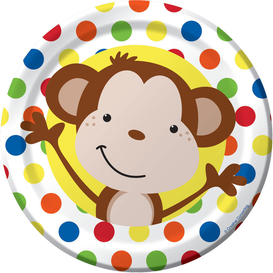 Fun Monkey Dessert Plates (8ct)
