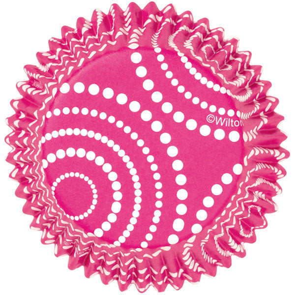 Circle Dots Pink Baking Cups
