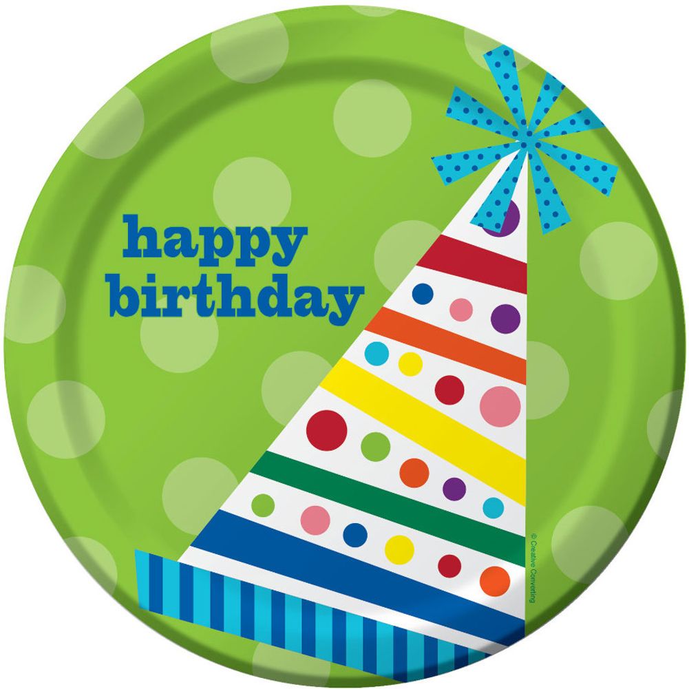 Birthday Hats Dessert Plates (8ct)