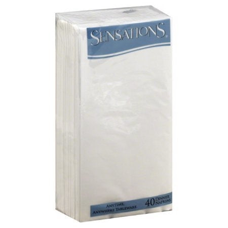 White Dinner Napkins - 40 - 2 ply