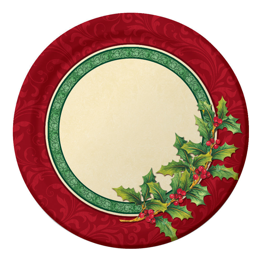 Festive Greenery Dessert Plates (8ct)