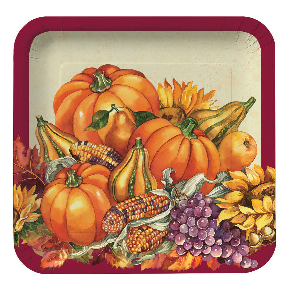 Fall Plenty Dessert Plates (8ct)