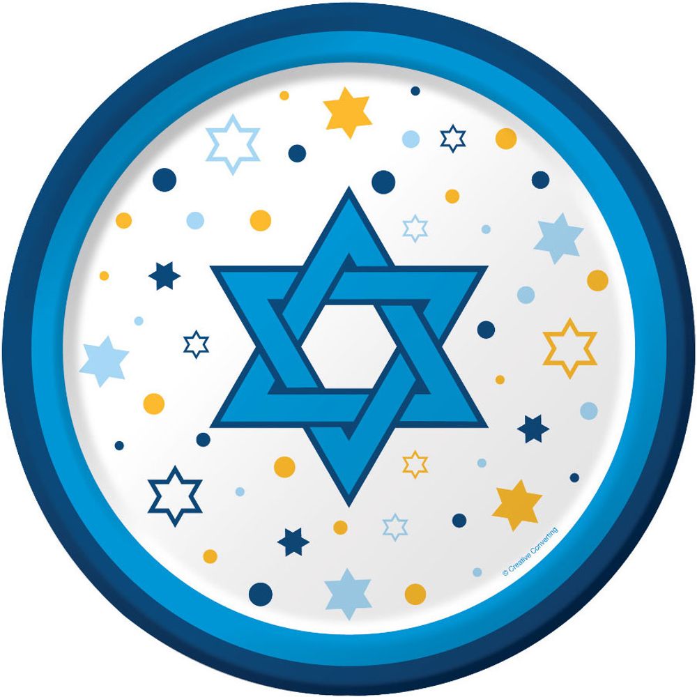 Stars of Hanukkah Dessert Plates (8ct)