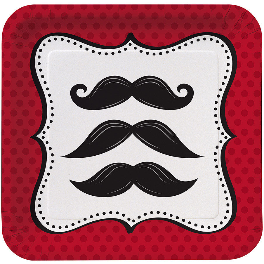 Mustache Madness Dessert Plates (8ct)