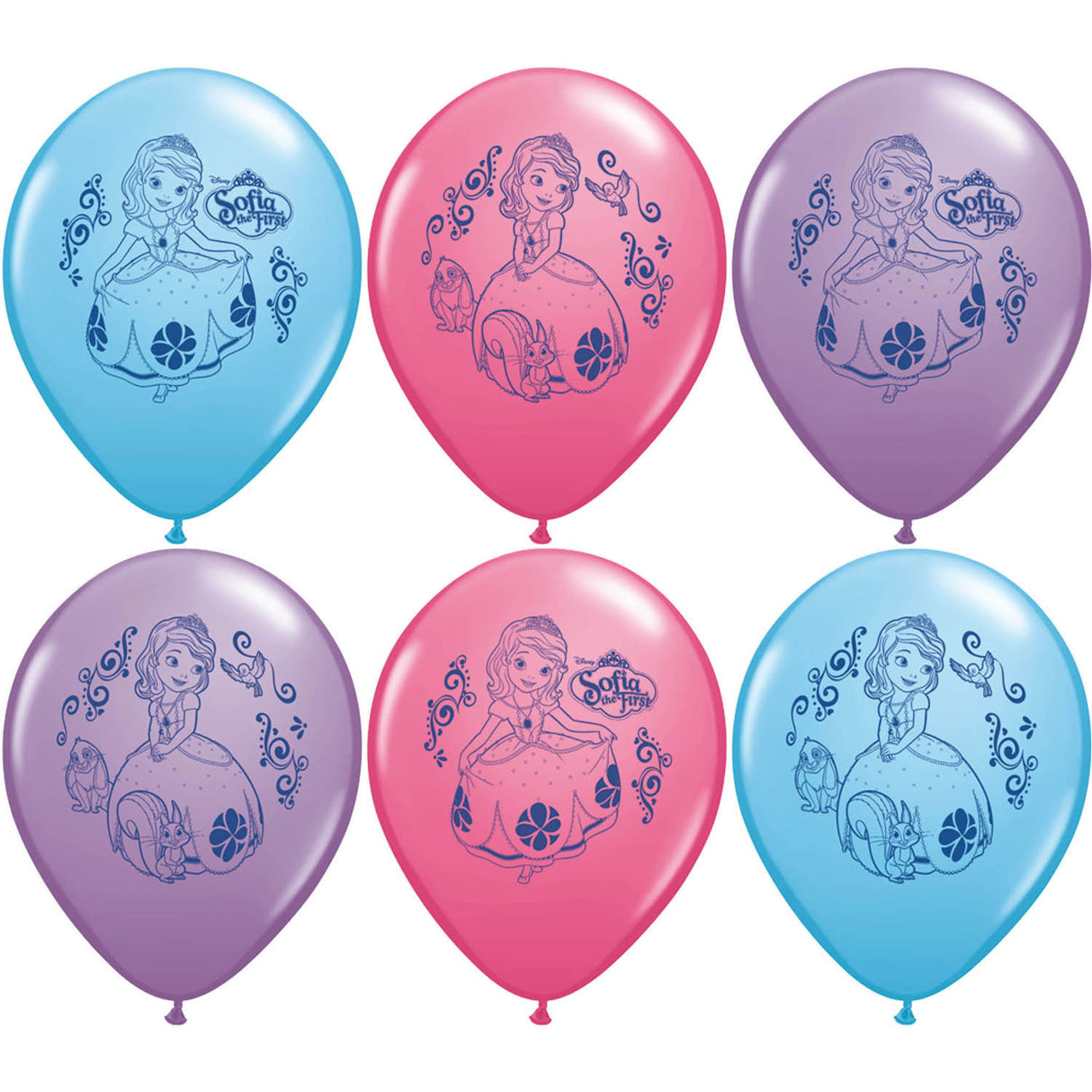 12" Sofia the First Latex Balloons