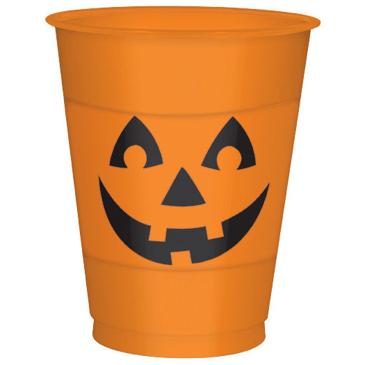 16oz Jack O Lantern Plastic Cups (25 ct)