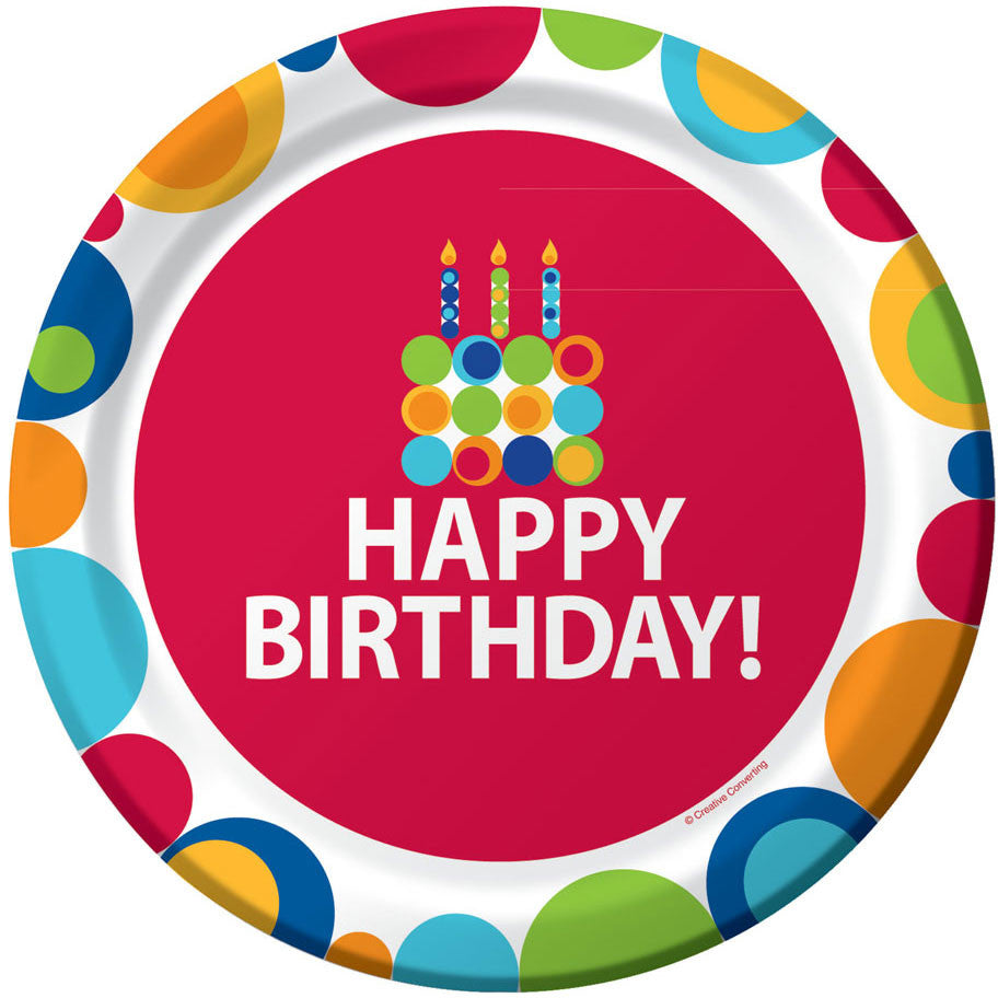 Birthday Circles Dinner Plates (8ct)