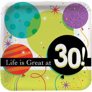 30 Life Is Great Dinner Plates (8ct)