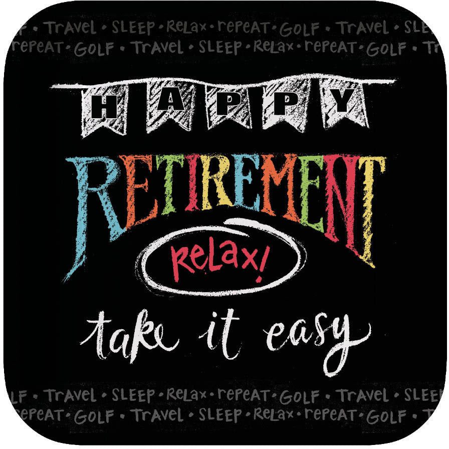 Retirement Chalk Dinner Plates (8ct)
