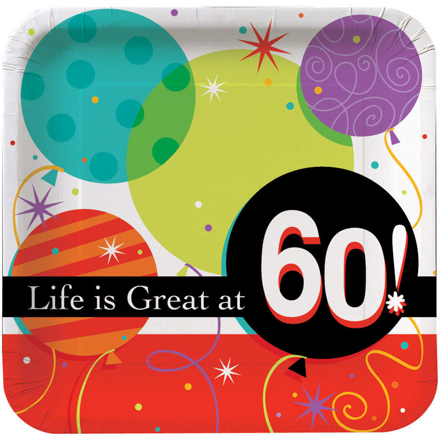 60 Life Is Great Dinner Plates (8ct)
