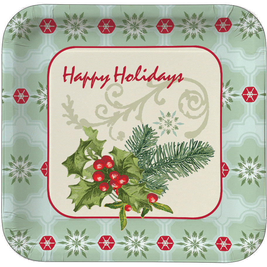 Holly Collage Dinner Plates (8ct)