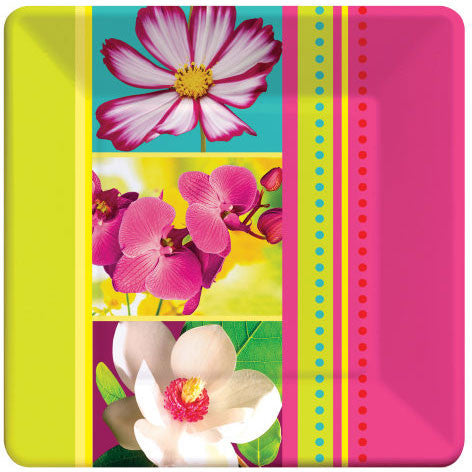 Island Flowers Dinner Plates (8ct)