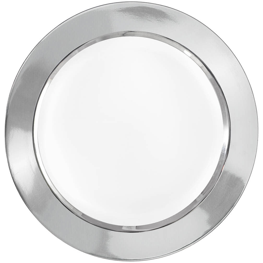 7.5" Plates w/Silver Border