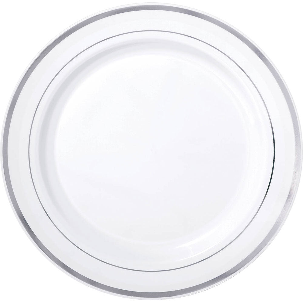 White Tray w/Silver Trim