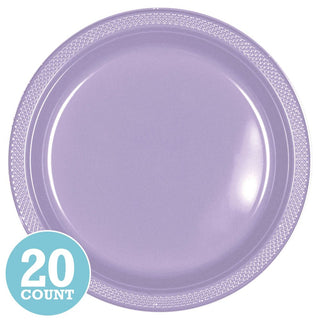 Lavender Plastic Banquet Plates (20ct)