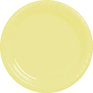 Light Yellow Plastic Banquet Plates (20ct)