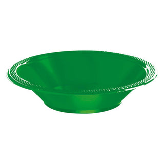 Festive Green 12 oz Plastic Bowl 20 ct