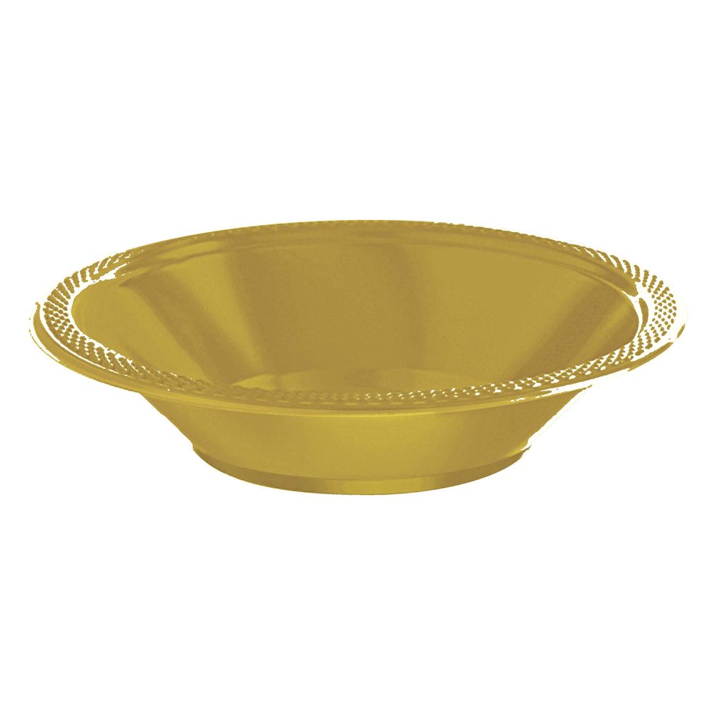 Gold 12oz Plastic Bowls (20ct)