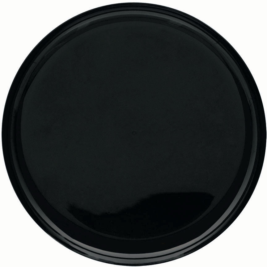 Jet Black Plastic Dessert Plates