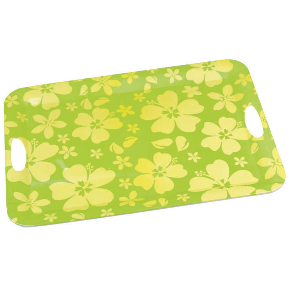Green Hibiscus Serving Tray