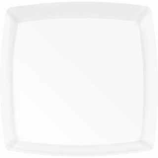 Square Plastic Platter- White