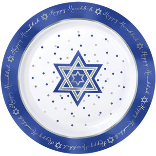 Happy Hanukkah Plastic Dessert Plates (20 ct)