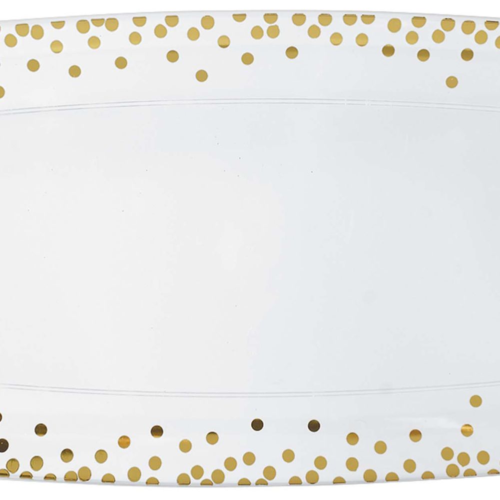 Dots Plastic Rectangular Tray - Hot-Stamped