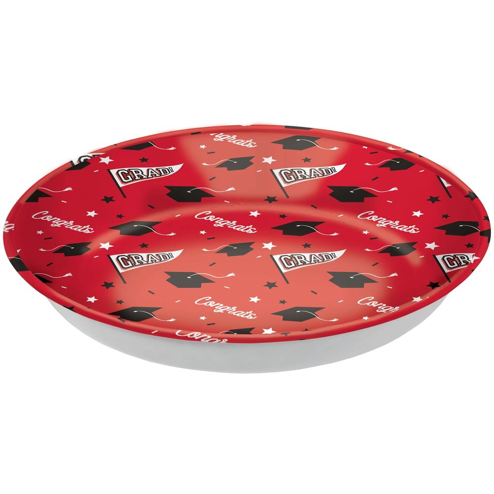 Plastic Graduation 14" Bowl Red (1ct)