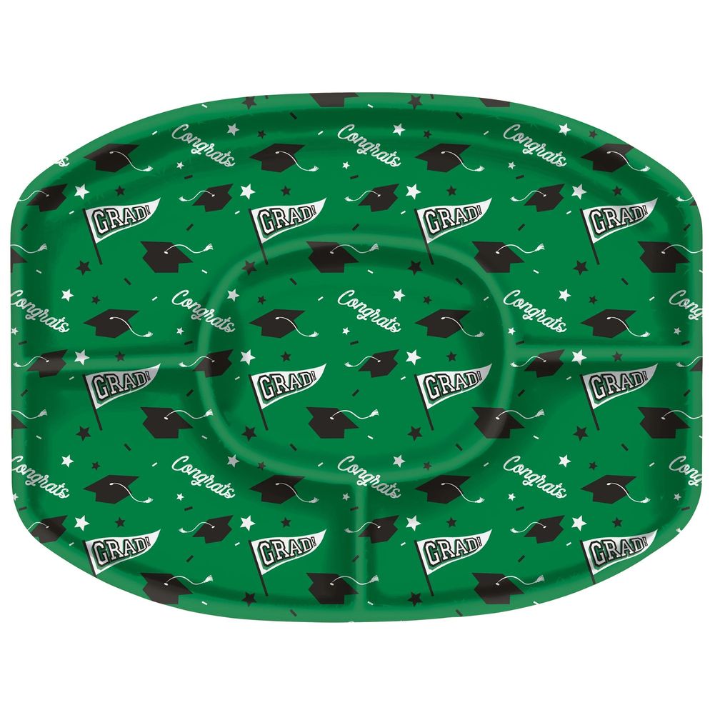 Grad Plastic Platter Green (1ct)