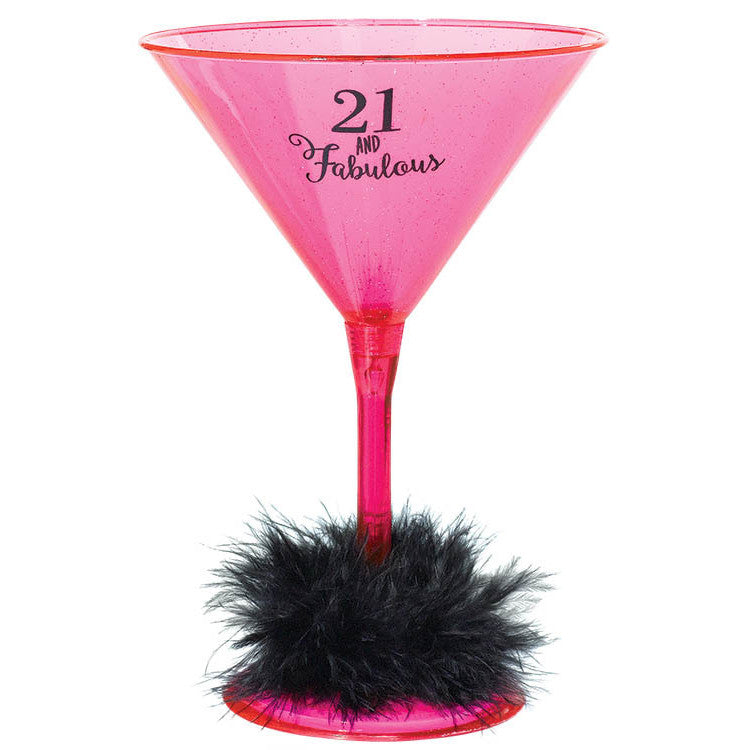 21st Brilliant Birthday 8oz Martini Glass