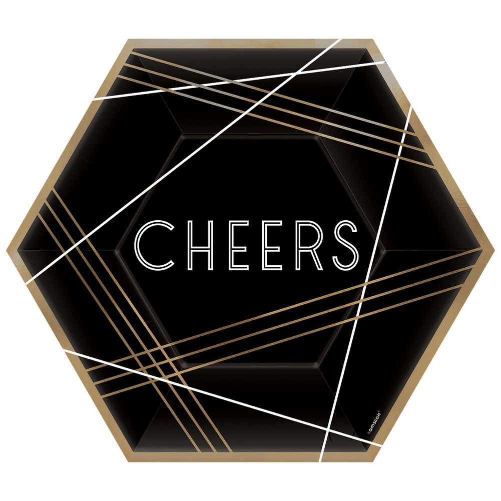 Cheers Hexagon Dinner Plates (8 ct)